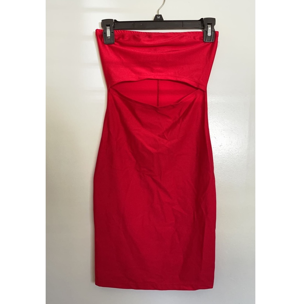 Strapless women’s nylon mini dress